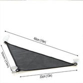 Reptile Hammock Lounger Resting Hanging Mesh Net & Ladder Accessories Set for Bearded Dragons Anole Geckos Lizards (Triangle, 48 x 38 x 38 CM, 2 Pack)